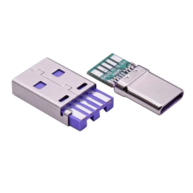 

5/10Set Fast Charge Type-C USB 5A Male Connector Welding With 5Pin PCB + Type A Male 5 Pin USB DIY OTG Data Charge DIY KIT