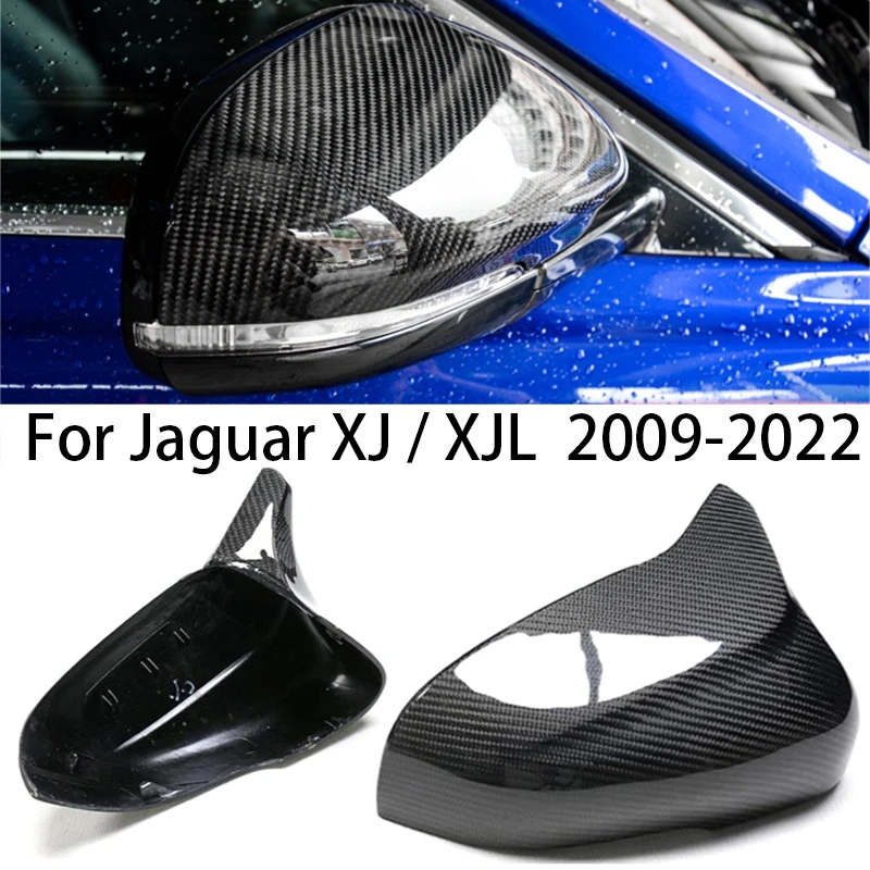 

For Jaguar XJ / XJL 2009-2022 Replacement/Add On Style Carbon Fiber Car Side Exterior rearview mirror Cover Trim Cap accessories