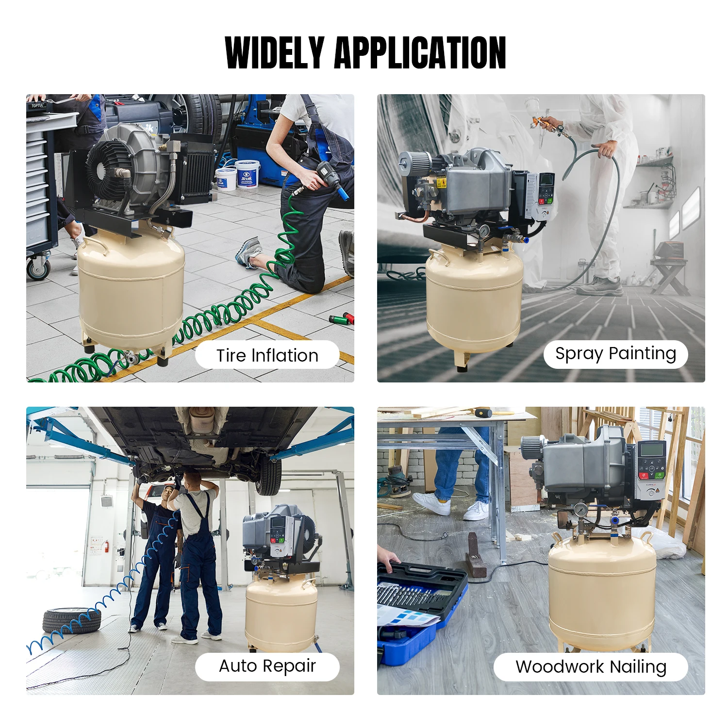 Hpdmc 230v 115psi öl freier Scroll-Kompressor 8cfm mit 10 Gallonen Tank