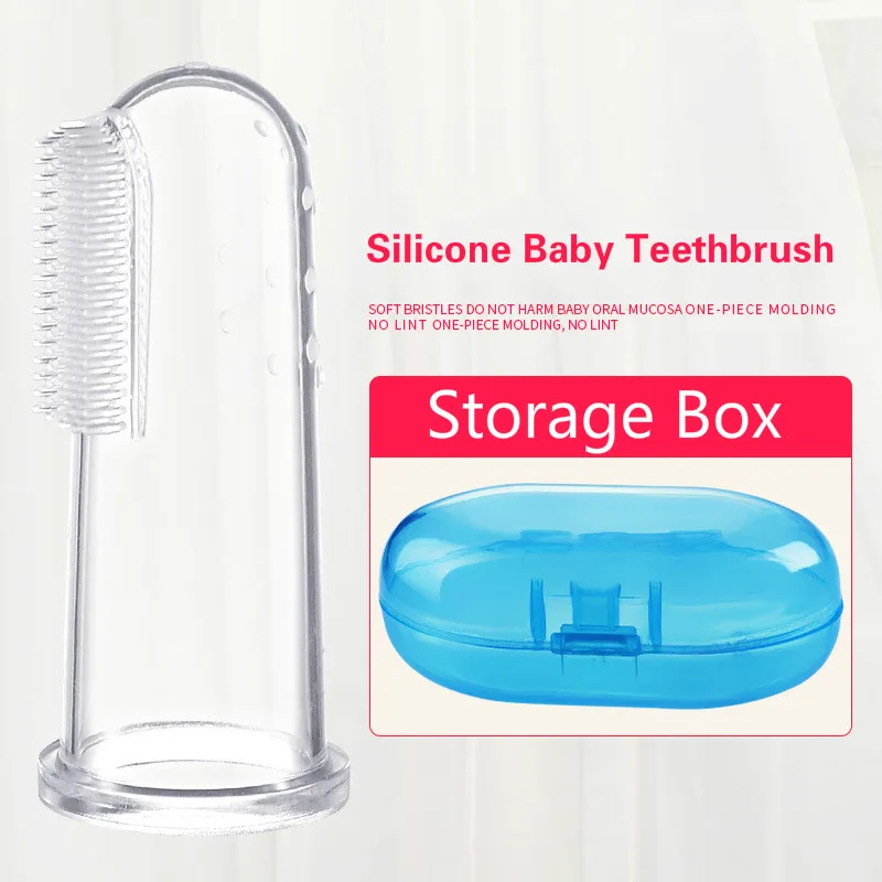 

Silicon Toothbrush+Box Baby Finger Toothbrush Children Teeth Clean Soft Silicone Infant Tooth Brush Rubber Cleaning Baby Brush