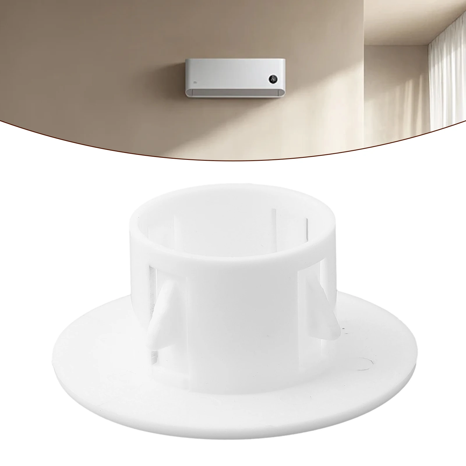 Cap Decorative Cover White Parts Plastic Protective Wall Hole Cover 1pc 40-100mm Decorative Fittings For Air Conditioning Hole