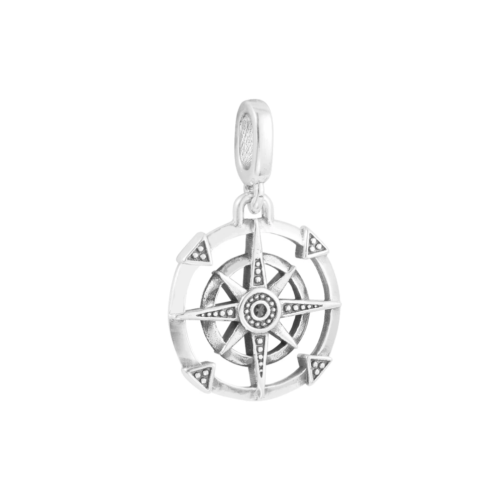 

Медальон «ME Compass» из серебра 925 пробы, висячий, подходит для маленького браслета 3,5 мм и ожерелья, женское ювелирное изделие «сделай сам», подарок для матери и ребенка, новинка 2023