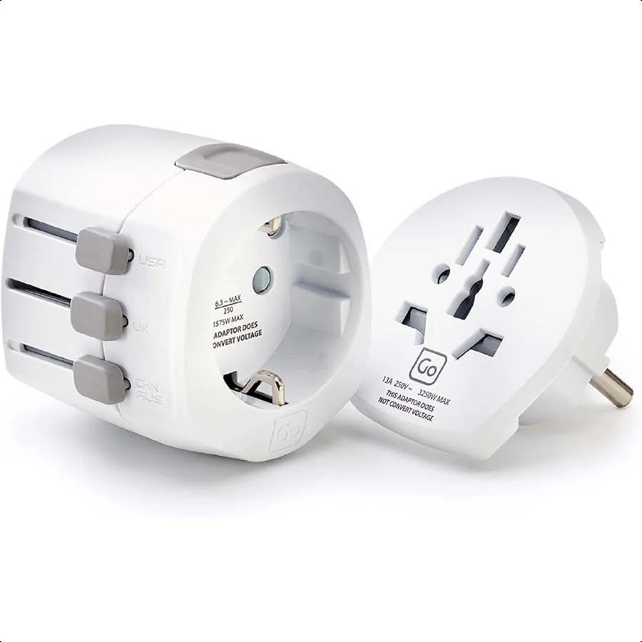 

Worldwide Adapter Universal Travel Adapter for Small Electrical Devices Earthed Plug Adapter Travel entials for Worldwide Trave