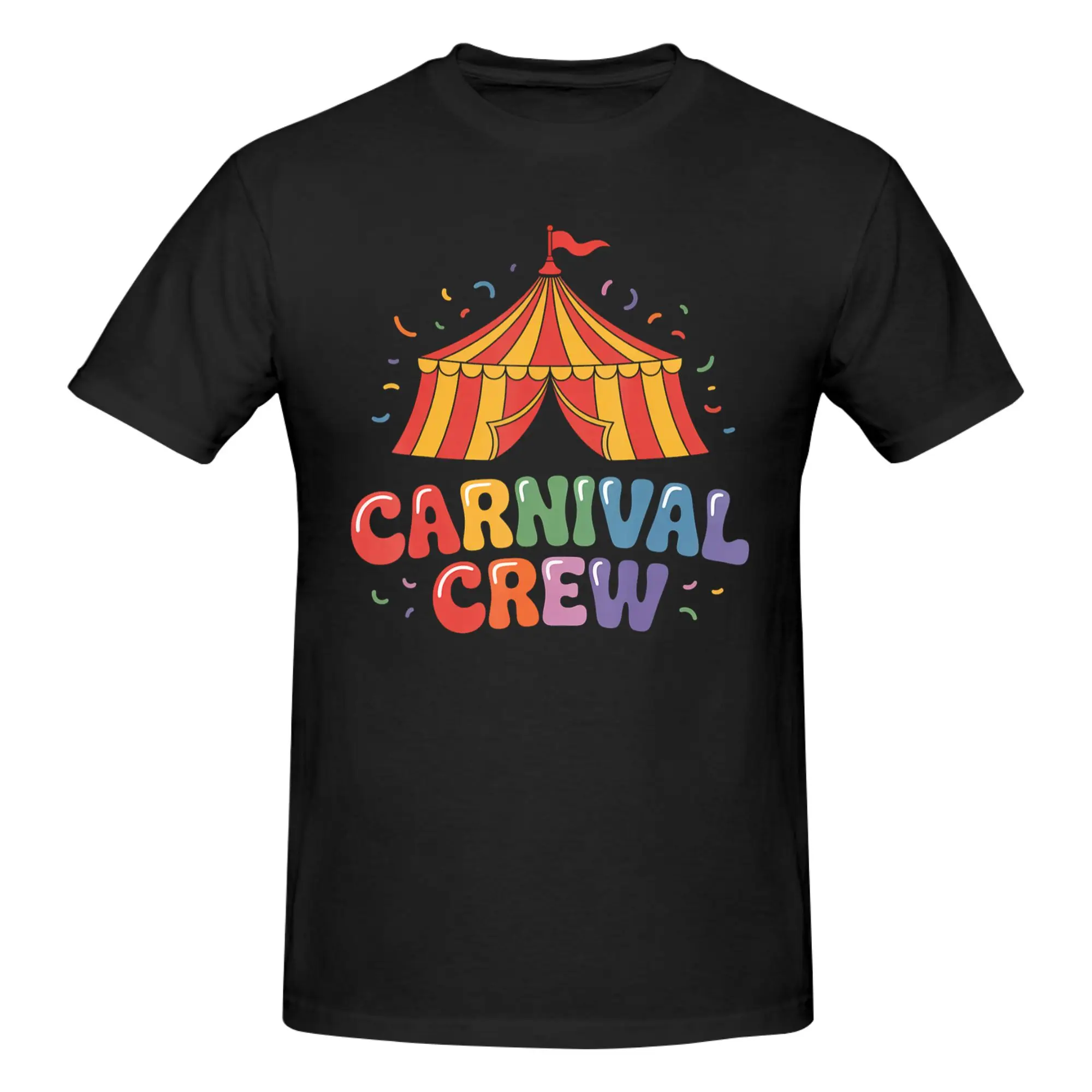1 Piece Carnival Crew Event Costume Carnival Staff Crew Tent Party Graphic 100% Cotton T-Shirt Carnival Crew Tees Tops For Men