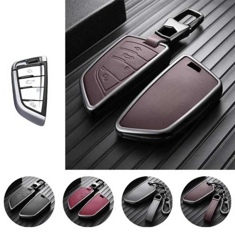 

Кожаный брелок для ключей из цинкового сплава A + для BMW 6 7 F15 X2 X3 X4 X5 X5M X6 X7