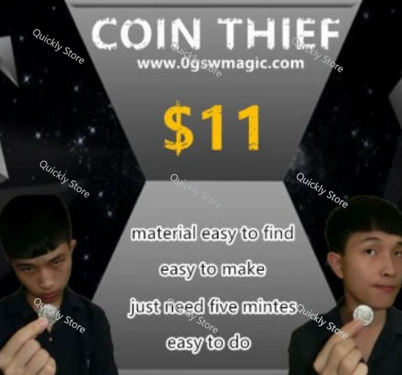 Coin thief by owen Magic tricks (Instant Download) Quickly send