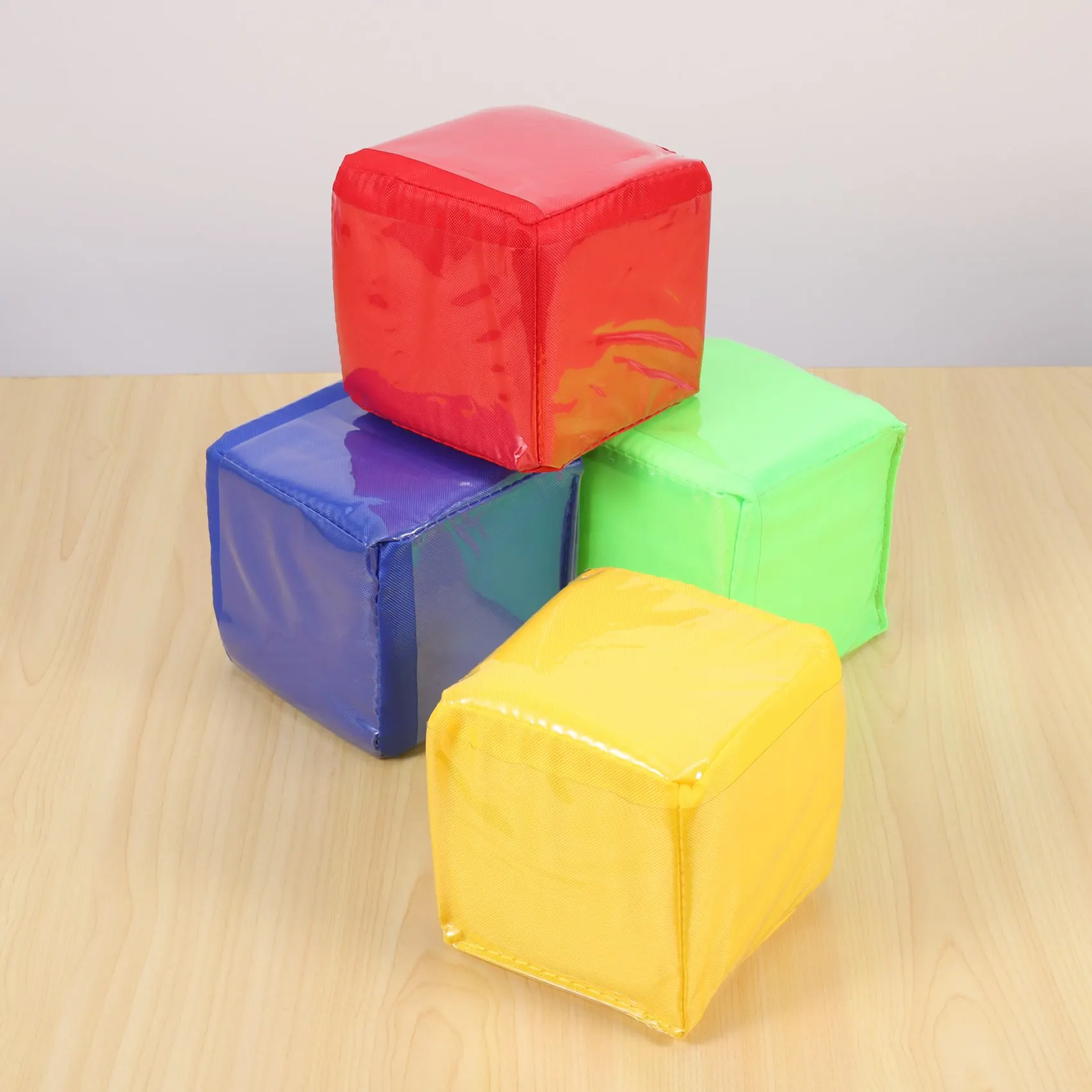 نرد لعب تعليمية من ABUM-DIY، مربعات الجيب، كتل تكديس إسفنجية لجيب الصور - مجموعة من 4 قطع