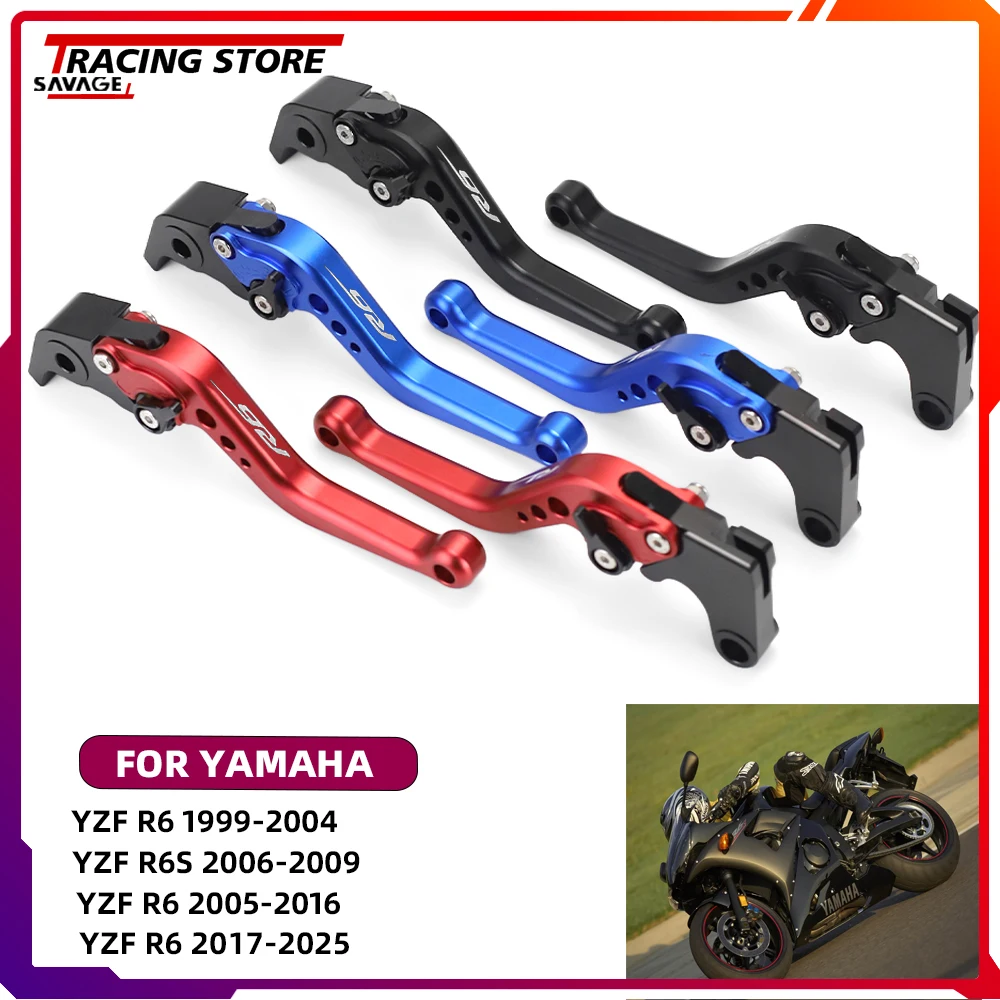 

For Yamaha YZFR6 YZFR6S Motorcycle Adjustable Handles YZF R6 R6S Short Brake Clutch Levers Handles YZF-R6 Handlebar Accessories