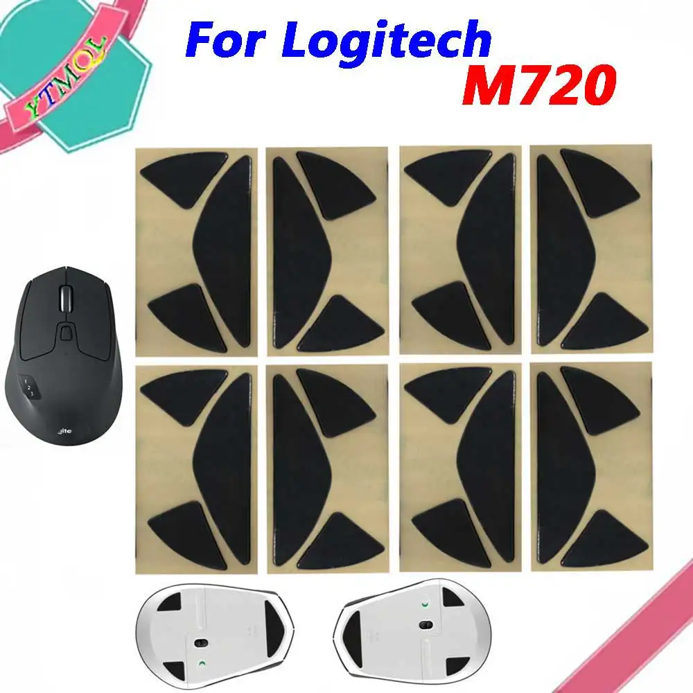 

Hot sale 1-10set Mouse Feet Skates Pads For Logitech M720 wireless Mouse White Black Anti skid sticker replacement connector