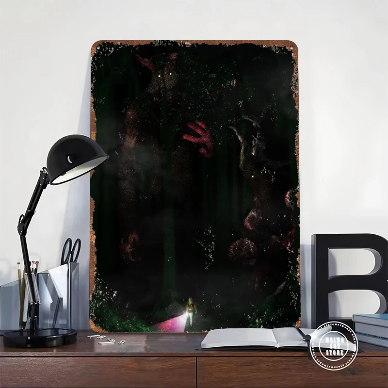 Alone In the Darkness Tinplate Poster Customized Wall Art Retro Vintage Metal Signs for Fans Home Decoration Gaming Interior