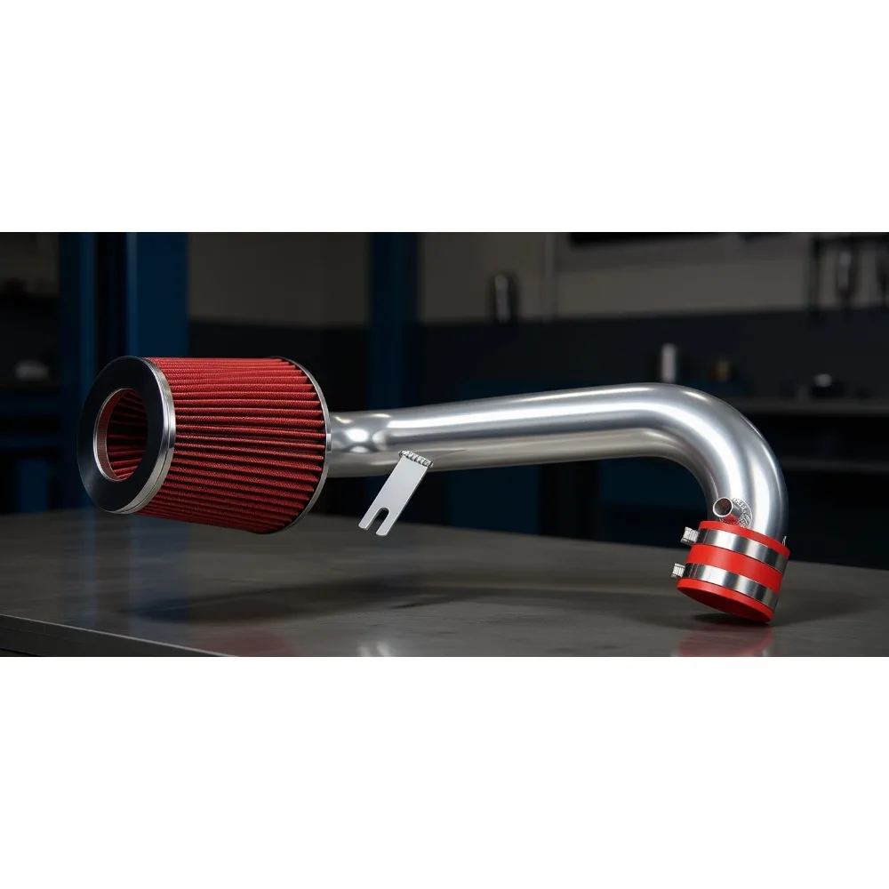 

High Flow 2.5 Inch Cold Air Intake System for 2001 2005 Civic 1.7L Performance Red