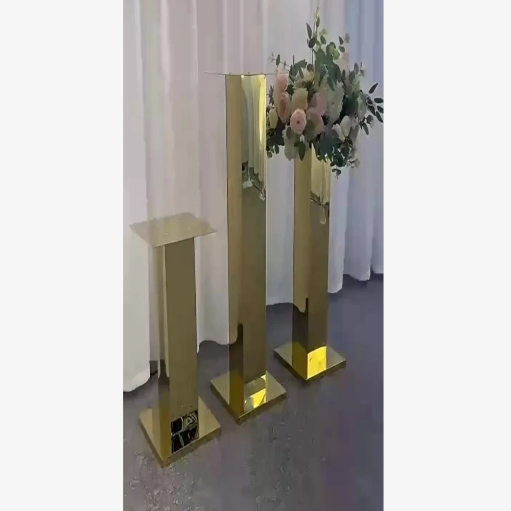 

3-10 шт.) 20-120 см) римский золотой зеркальный плинтус для свадебного цилиндра, набор подставок, свадебный фон, подставка