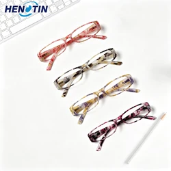 Henotin Reading Glasses for Women 2 Pairs Fashionable Fashionable HD Oval Lens Prescription Glasses Farsighted Refractive Lenses