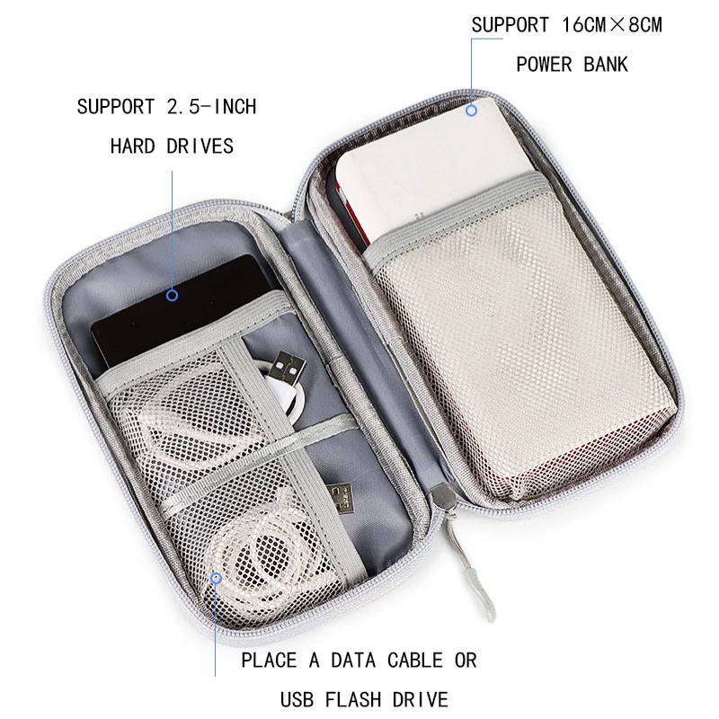 Travel Cable Bag Portable Digital Storage Pouch Charger Data Cable USB Bag Organizer Waterproof Electronic Accessory Storage Bag