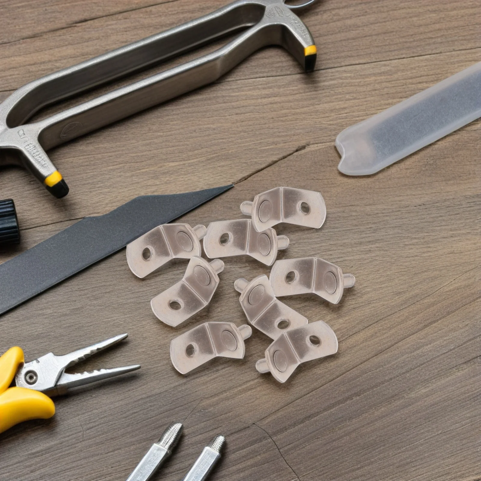 

100Pcs Invisible Shelf Brackets Support Pegs Heavy Duty Hidden Shelf Holders for Glass Wood Shelves in Cabinet Wardrobe Display