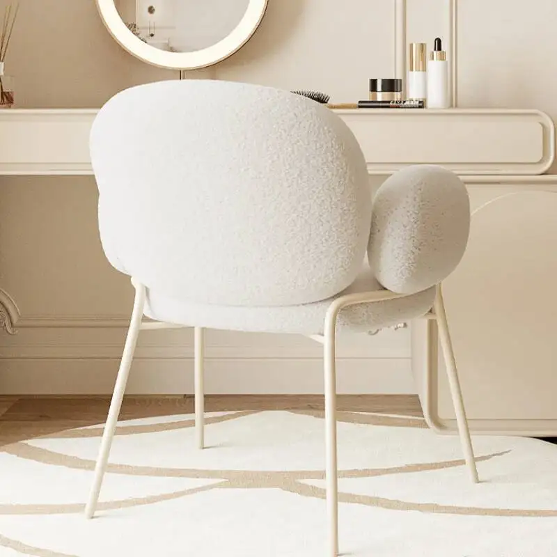 

Nordic White Comfy Dining Chairs Kitchen Living Room Cafe Armchair Dining Chairs Restaurant Modern Muebles Home Furniture MR50DC