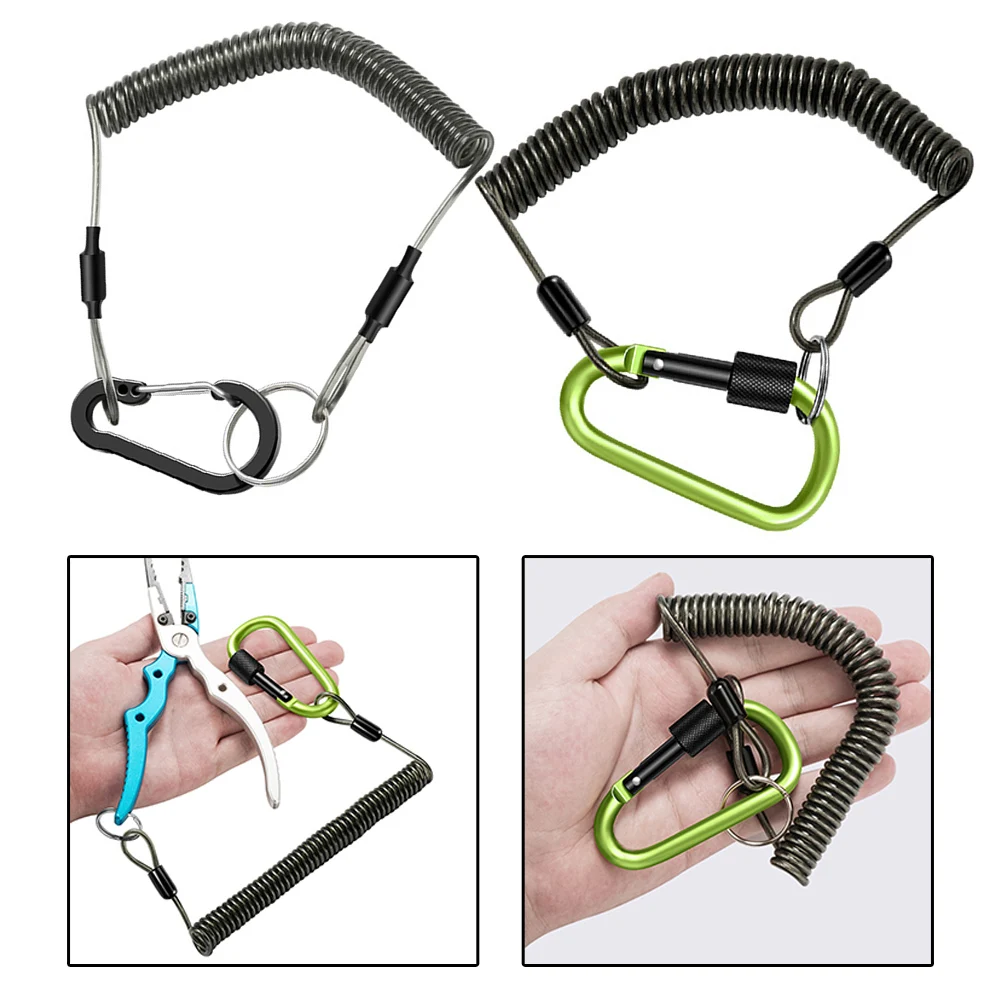 5 قطعة الصيد الحبل القوارب الحبال قابل للسحب البلاستيك دوامة حبل حبل خط السلامة مكافحة خسر دوامة الربيع إغراء كماشة حبل #6