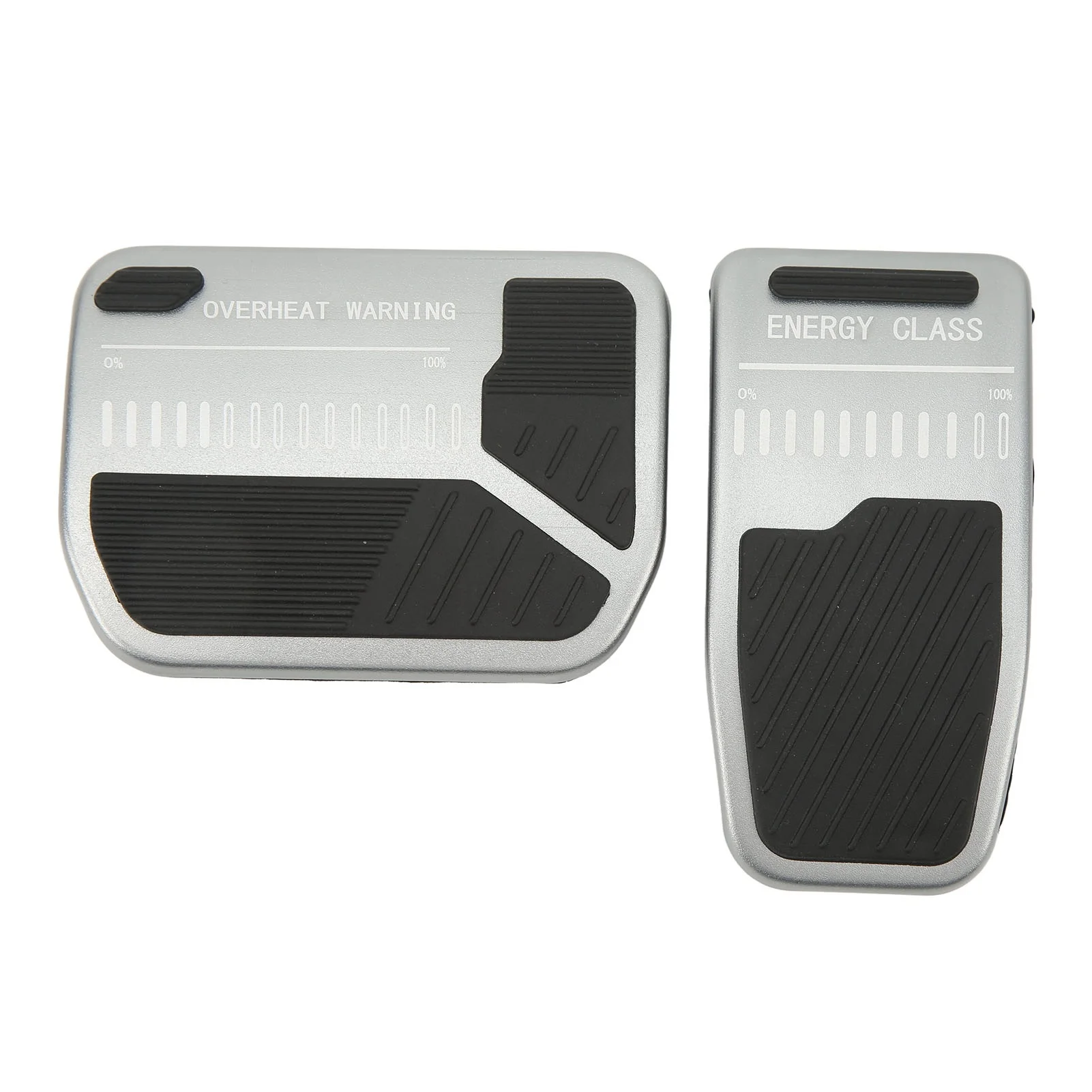 Accelerator Brake Pedal Aluminium Alloy Anti Slip Pedal Cover Set Replacement for Tesla Model 3 Y Gray