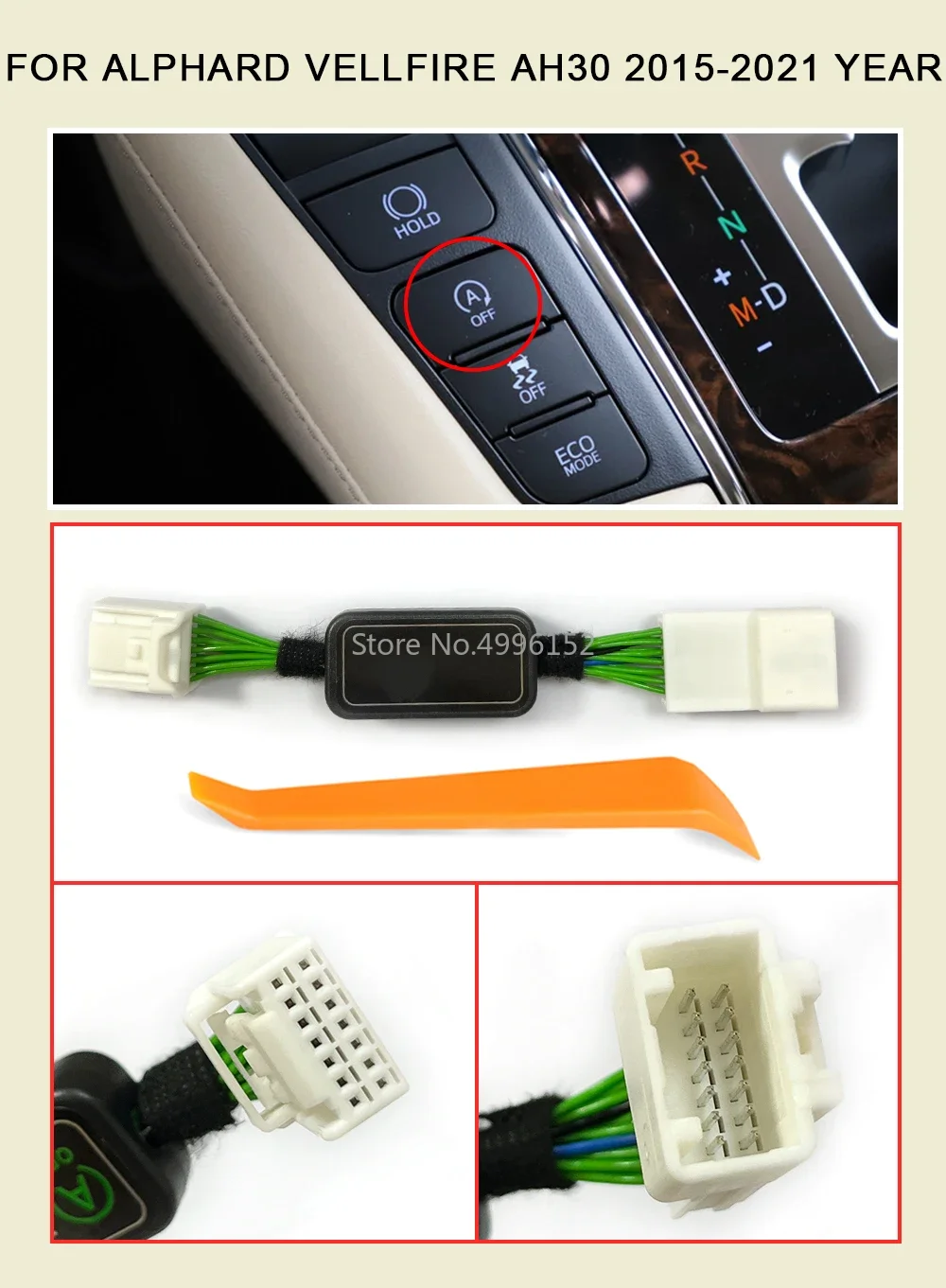 Auto Start Stop Canceller for Toyota Alphard Vellfire AH30 2015-2021 Car Stop Start Engine Eliminator Device Plug Disable Cable