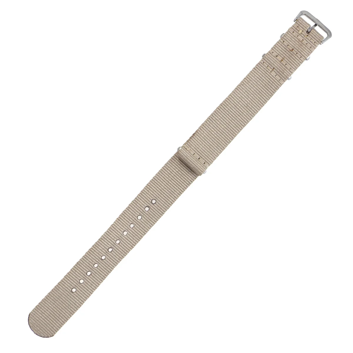 حزام ساعة نايلون شديد التحمل 20 مم حزام بديل منسوج متين ناعم قابل للتنفس وغير قابل للخدش عديم الرائحة سهل التركيب كاكي