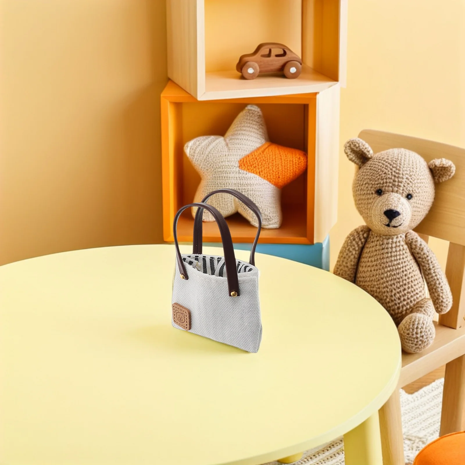 

4 Pcs Baby Clothes Bag Micro Scene Fabric Miniature Handbag for Model Display