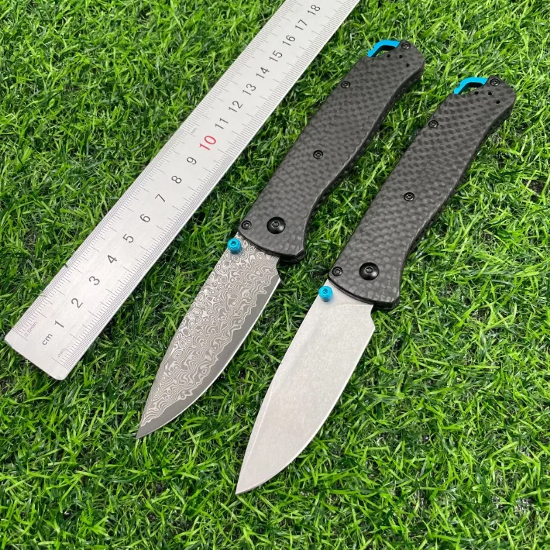 

S90V Damascus Steel Blade 535 Carbon Fiber Handle Outdoor Camping Portable Folding Knives
