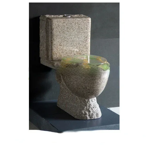 Durable and luxurious black natural stone toilets
