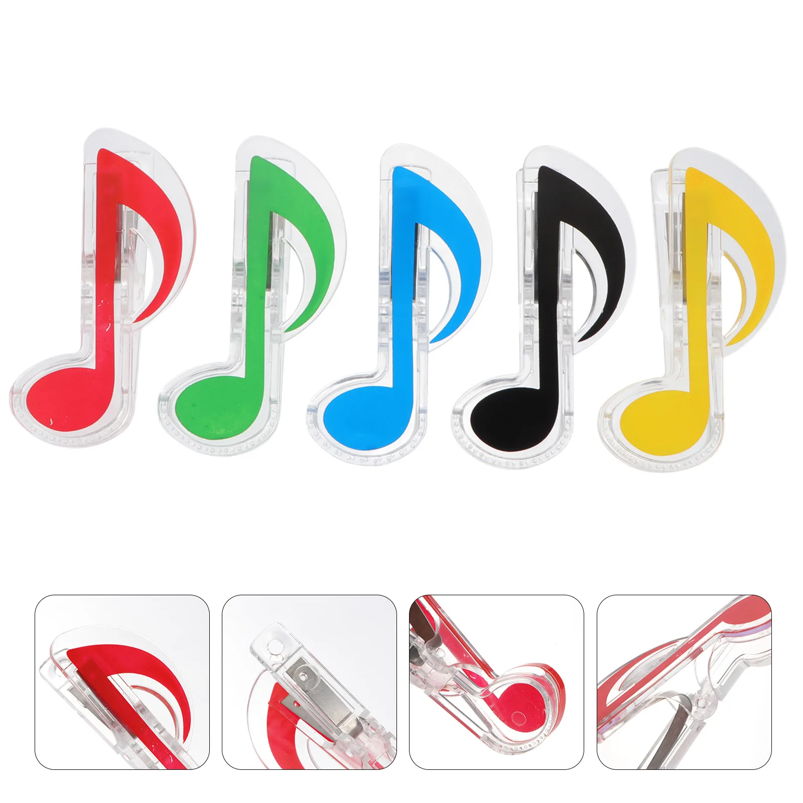 

10 Pcs Piano Score Clip Music Book Holder Mini Message ABS Plastic Stationery Page Note Clamps for Books Magazines