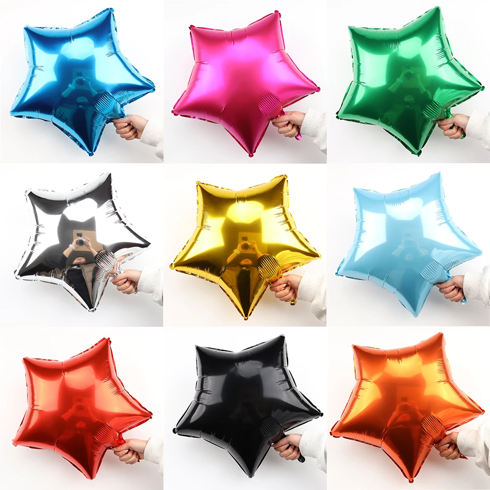18 인치 골드 스타 알루미늄 호일 실버 레드 풍선 풍선 생일 Ballon 해피 뉴 이어 웨딩 파티 장식 베이비 샤워