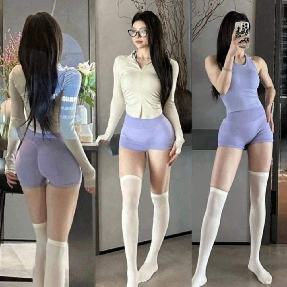 

Buttock Rubbing Fitness Shorts, Women's Sports Impact Shorts, Low Rib Waist Seamless High Stretch Running Sports Shorts