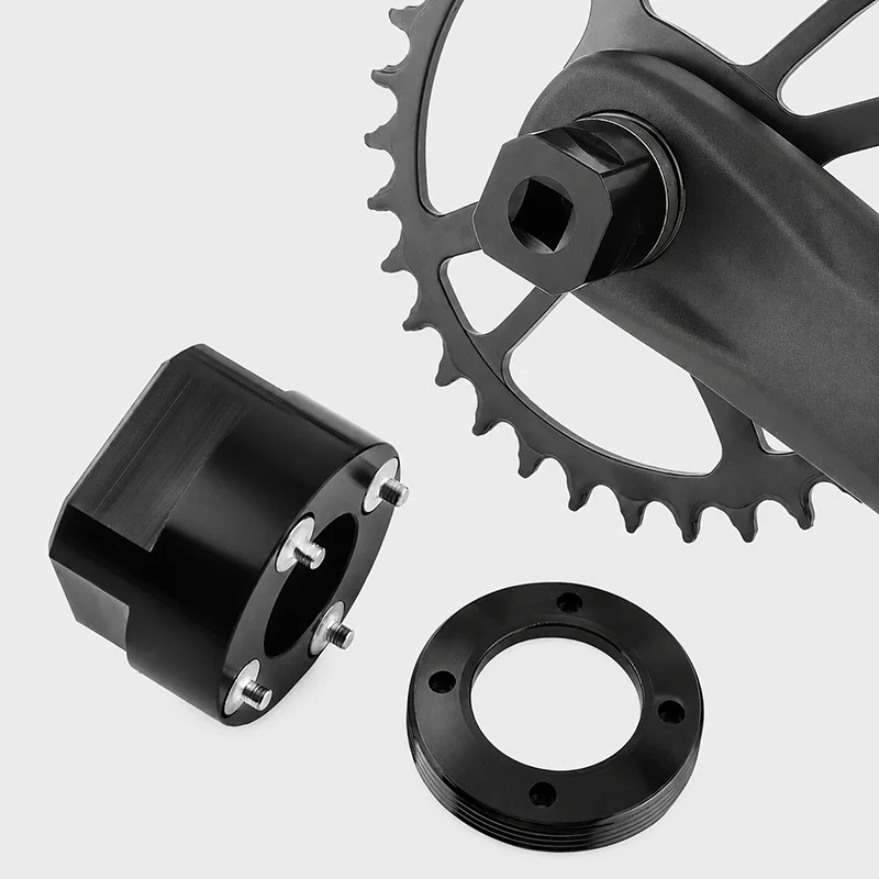 Bicycle Crank Lockring Removal Tool 4-Pin Socket Adapter 9.7mm Square Drive Ratchet Wrench Crank Cap Installation Tool
