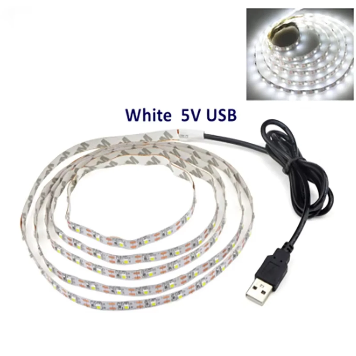 

DC 5V USB LED 스트립, 2835 화이트 assor한 화이트 티라 LED 스트립 라이트, TV 배경 조명 테이프, 홈 데