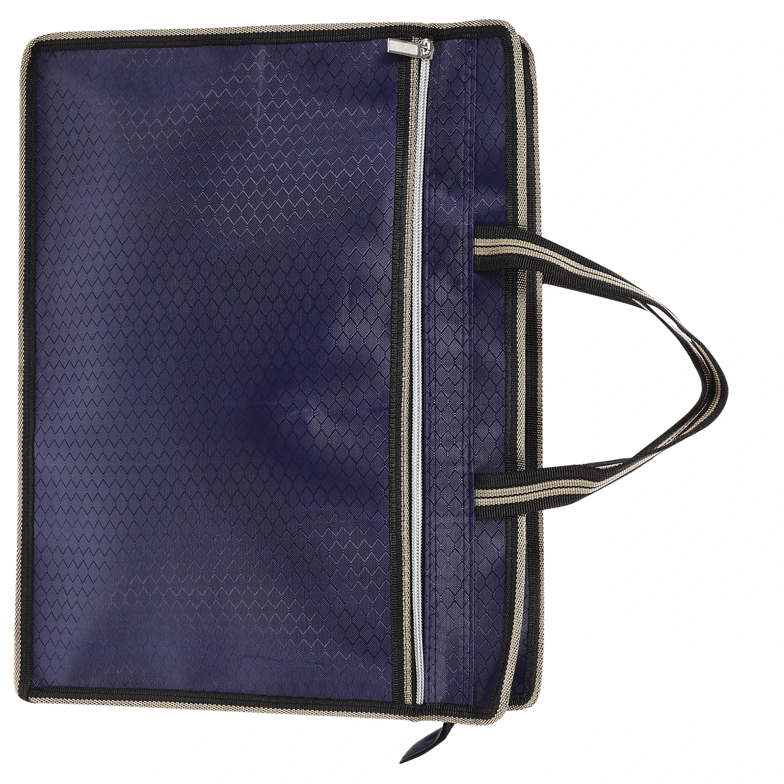 

File Holder A4 Oxford Cloth Canvas Folder Blue Zipper Office Supplies File Storage Pouch Teacher Student Document Organizer