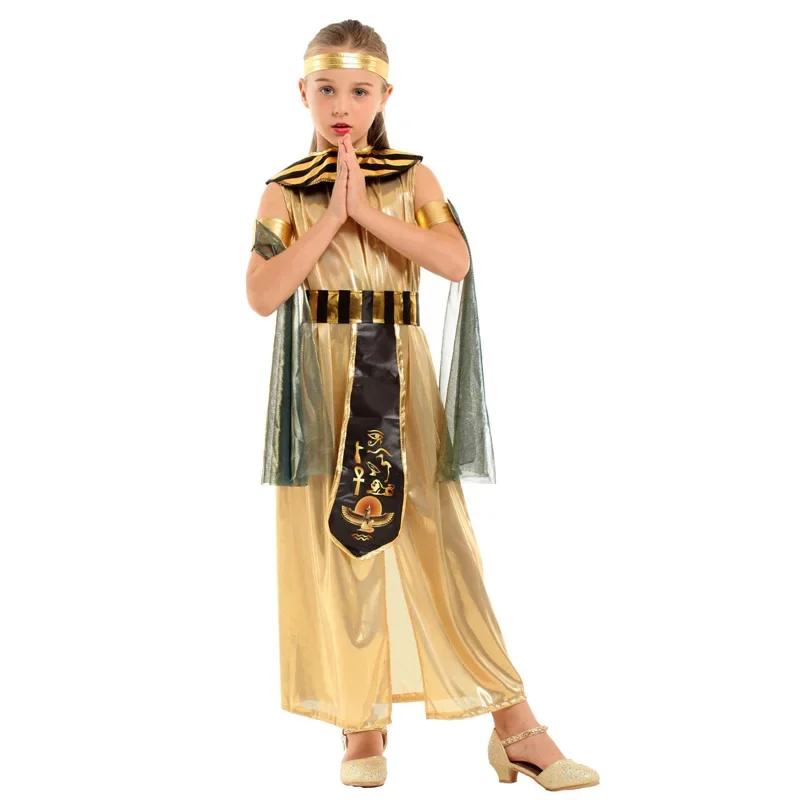 

Ancient Egypt Egyptian Pharaoh Cleopatra Princess Costume For Children