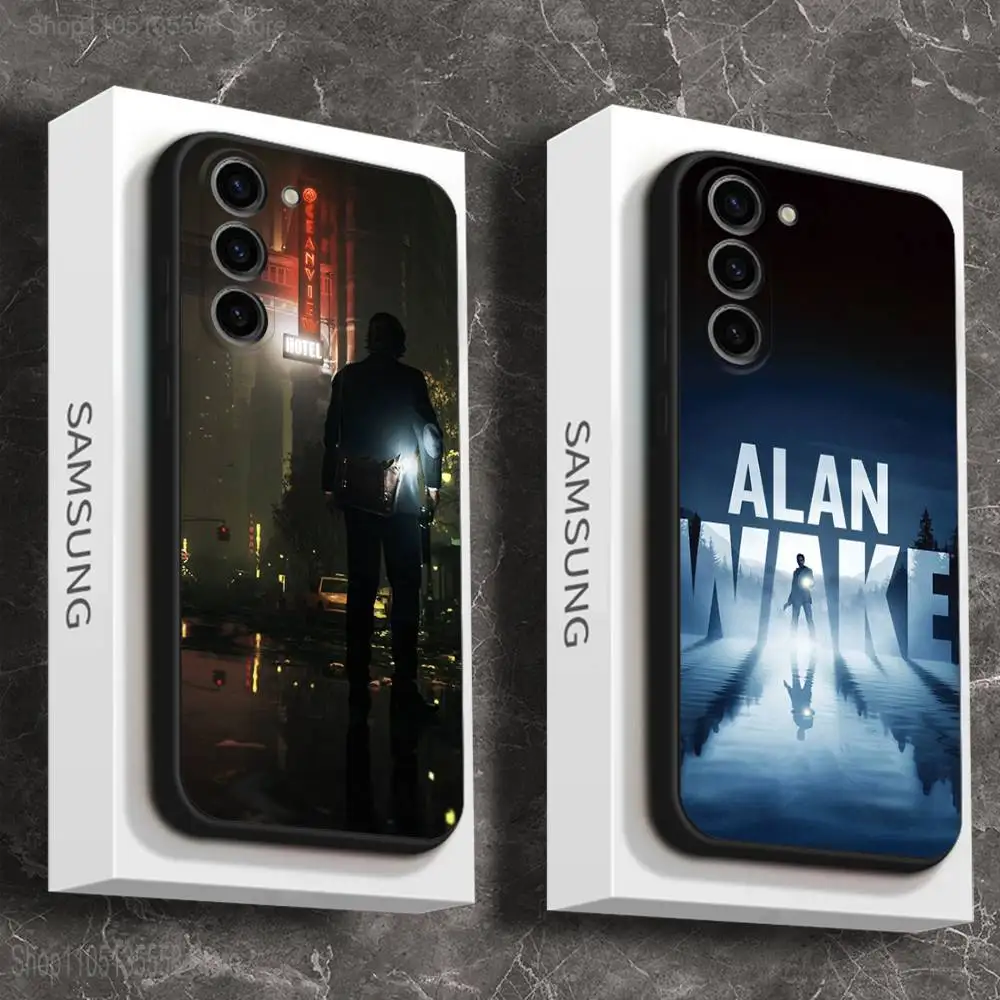 

A-Alan W-Wake Game Phone Case For Samsung Galaxy A 91,80,73,72,71,53,52,51,22,5G Shockproof Soft Black Cover