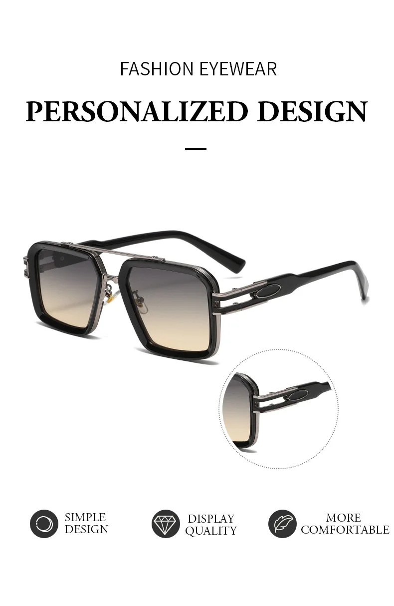 2025, neue Unisex-Sonnenbrille, vielseitiger Modetrend, Doppelstrahl-Design, Sonnenbrille, Mann und Frau, Brillen, Steam Punk, UV400-Sonnenbrille – Detail 2