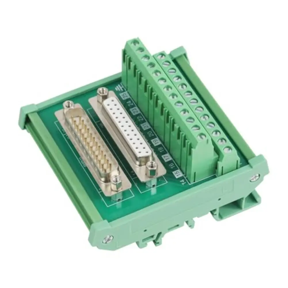DB25MG6 DIN Rail Terminal Block Adapter Male to Female with 0 7 Amp Current and Operating Temperature 20 to 105 Celsius