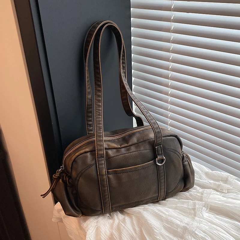 

2025 Autumn & Winter New Retro PU Square Shoulder Bags High Quality Simple Sense of Luxury Fashion Super Cool Handbags for Women