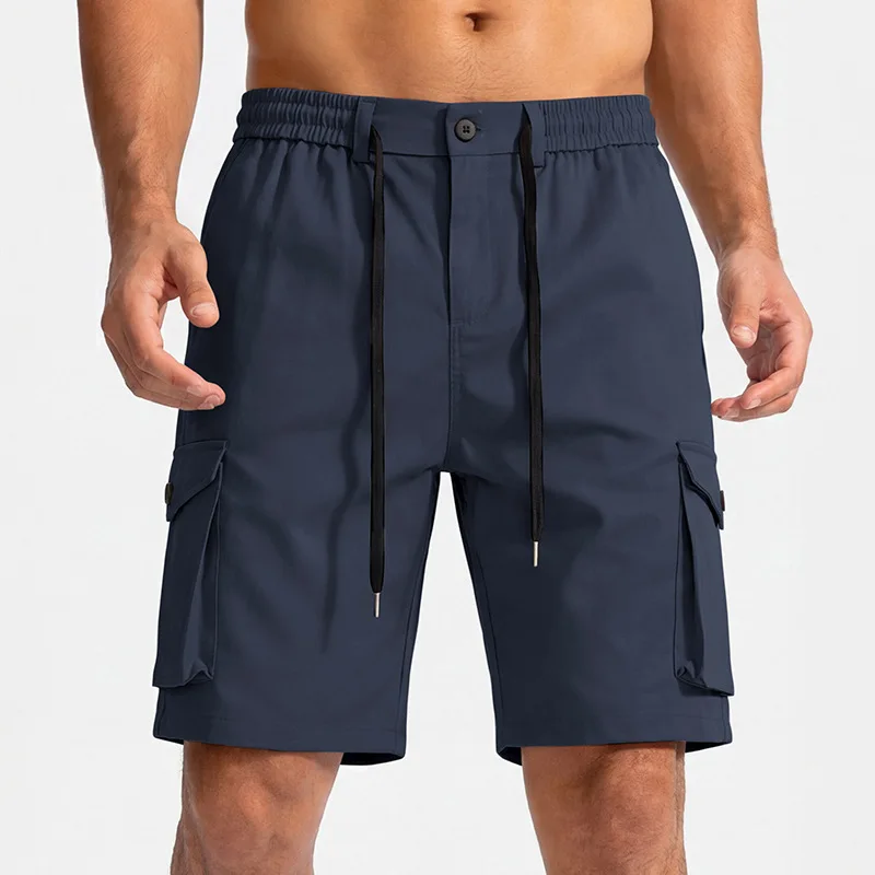 

Men's multi-pocket tooling shorts, summer breathable loose casual versatile five-point shorts