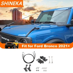 SHINEKA Hood Protector Obstacle Eliminate Rope Limb Risers Kit for Ford Bronco 2021 2022 2023 Up Car Exterior Accessories Metal