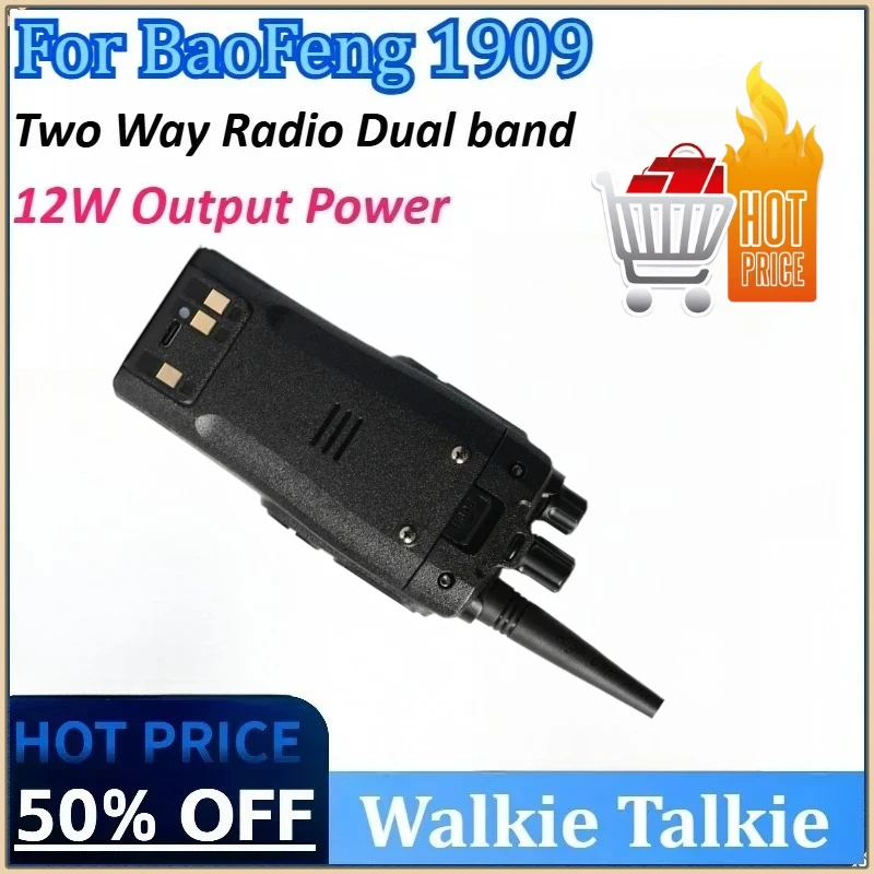 

Walkie Talkie for BaoFeng 1909 12W Type C Charging TwoWay Radio Dual band High Power Long Range Tx FM Radio BF888S UV - 82 UV5R