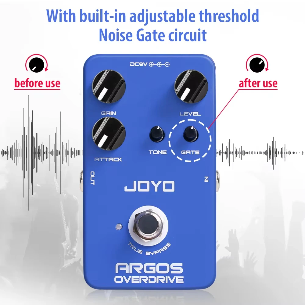 JOYO JF-23 ARGOS OVERDRIVE Guitar Effect Pedal 6 Overdrive Tones Built-in Noise Gate Circuit True Bypass Guitar Pedal ﻿