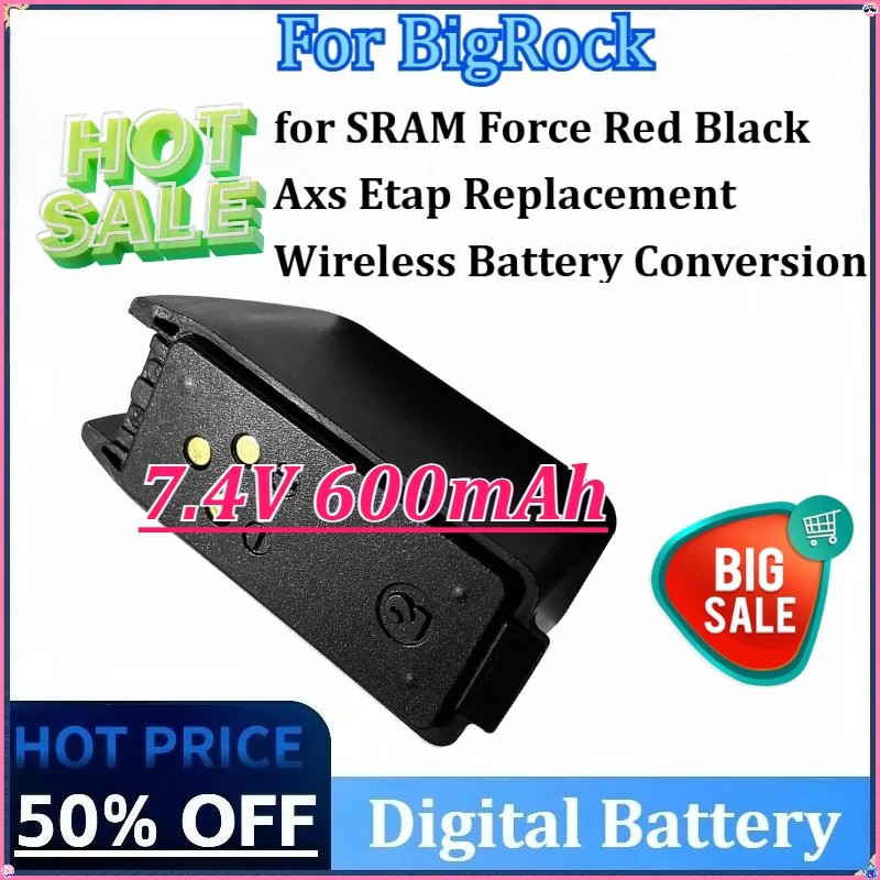 

New 7.4V 600mAh High-Capacity Battery for BigRock SRAM Force Red Black Axs Etap Replacement Wireless Battery Conversion