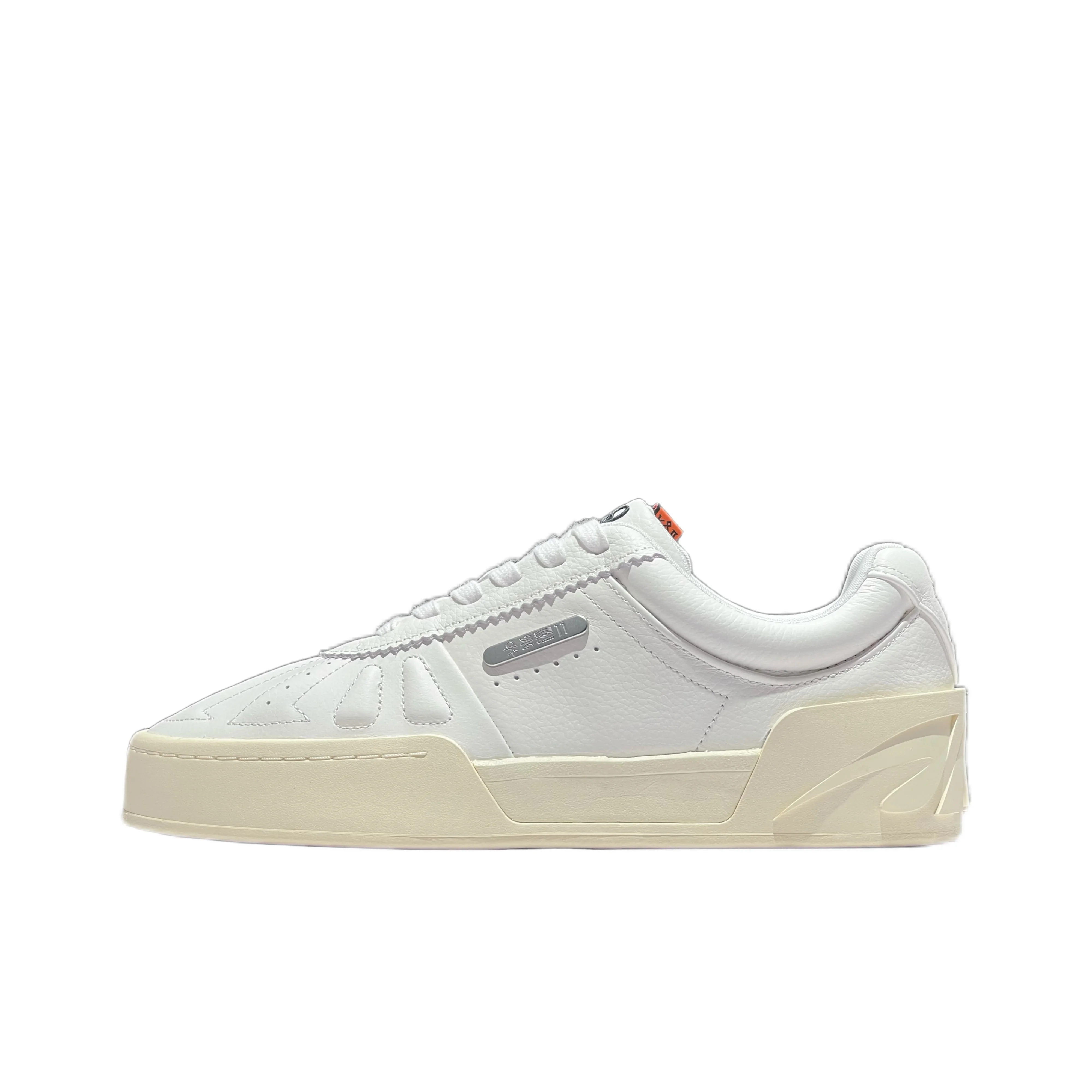 POIZON Anta Irving Sapatos de skate elegantes de cano baixo masculinos branco marfim