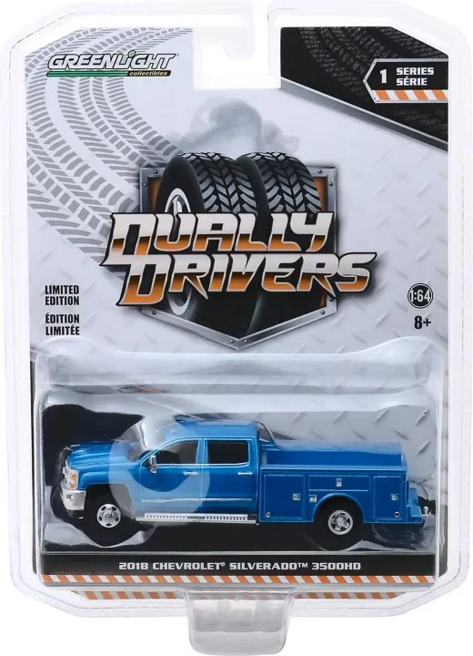 

1:64 2018 Chevrolet Silverado 3500, литая под давлением модель автомобиля из металлического сплава, игрушки для коллекции подарков