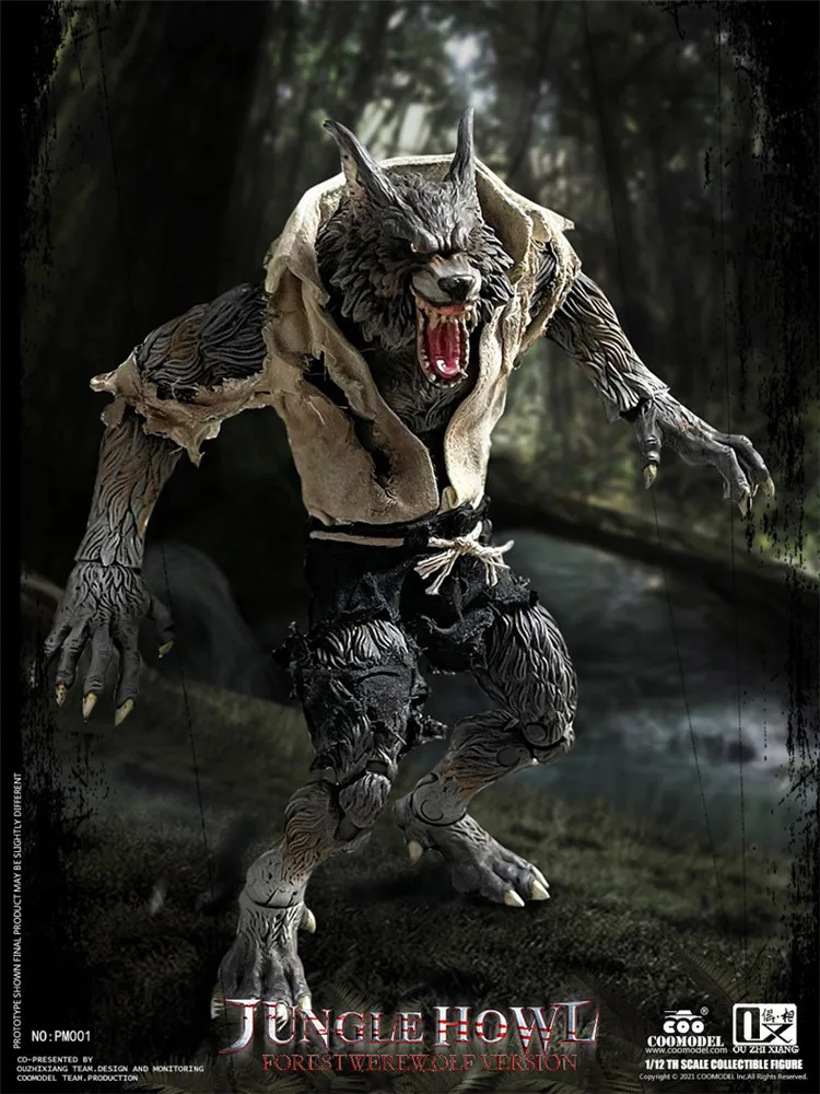 

COOMODEL 1/12 PM001 PM002 PM003 PM004 Palm Monster Jungle Howl Werewolf Jungle 6'' Action Werewolf Doll In Stock