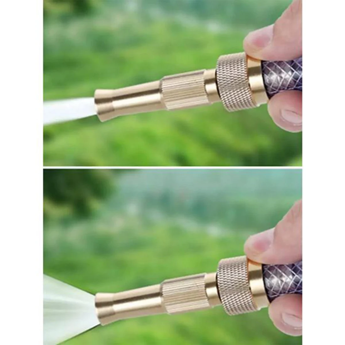 AS63-Garden Water Hose Nozzle,Hose Sprayer Nozzle,High Pressure Brass Adjustable Twist Jet,For Washing Car,Glass,Floors,Etc