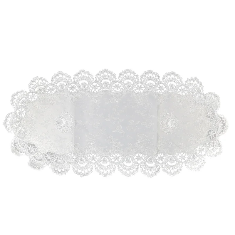 Mantel de centro para sala de estar, cubierta de mesa de centro de comedor, decoración de centro de mesa, bordado de encaje, hogar