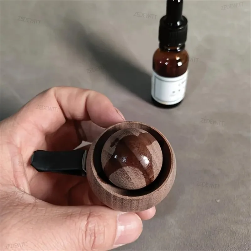 Spherical Design Stylish Wooden Essential Oil Diffusers Car Home Bedroom Decor Natural Fragrance Release Aromatherapy Diffusers