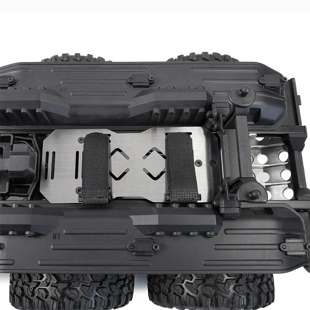 MIBIDAO Stainless Steel Axle Protector Chassis Armor Battery/Bumper Plate For 1/10 TRX-6 TRX6 G63 6X6 RC Crawler Car